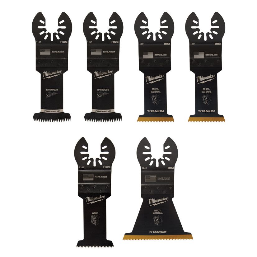 Milwaukee 49-10-9112 OPEN-LOK End Cut Bi-Metal Blade Set, For Use With Oscillating Multi-Tool